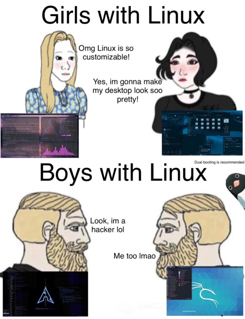 girls with linux vs. boys with linux